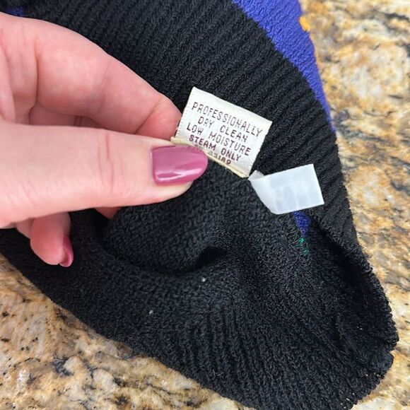 Susan Bristol Vintage Colourful Hand Embroidered Patchwork Cardigan Sweater M - Picture 7 of 9